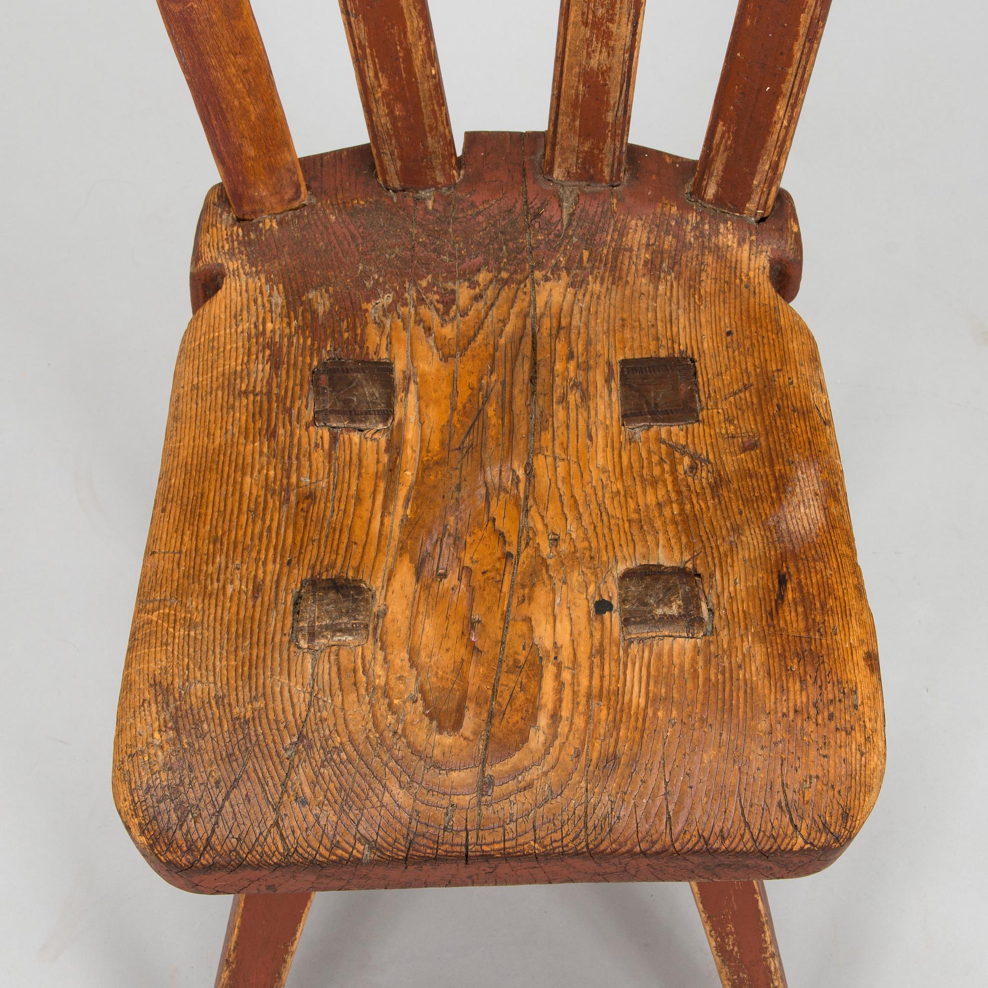 A folk art chair, 18th/19th century.