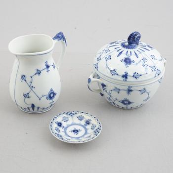 A set of thirty 'Musselmalet' and 'Sommerfugl' porcelain service pieces, Bing & Grøndahl, Denmark.