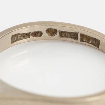 Ringar 3 st,  18K vitguld med briljantslipade diamanter.