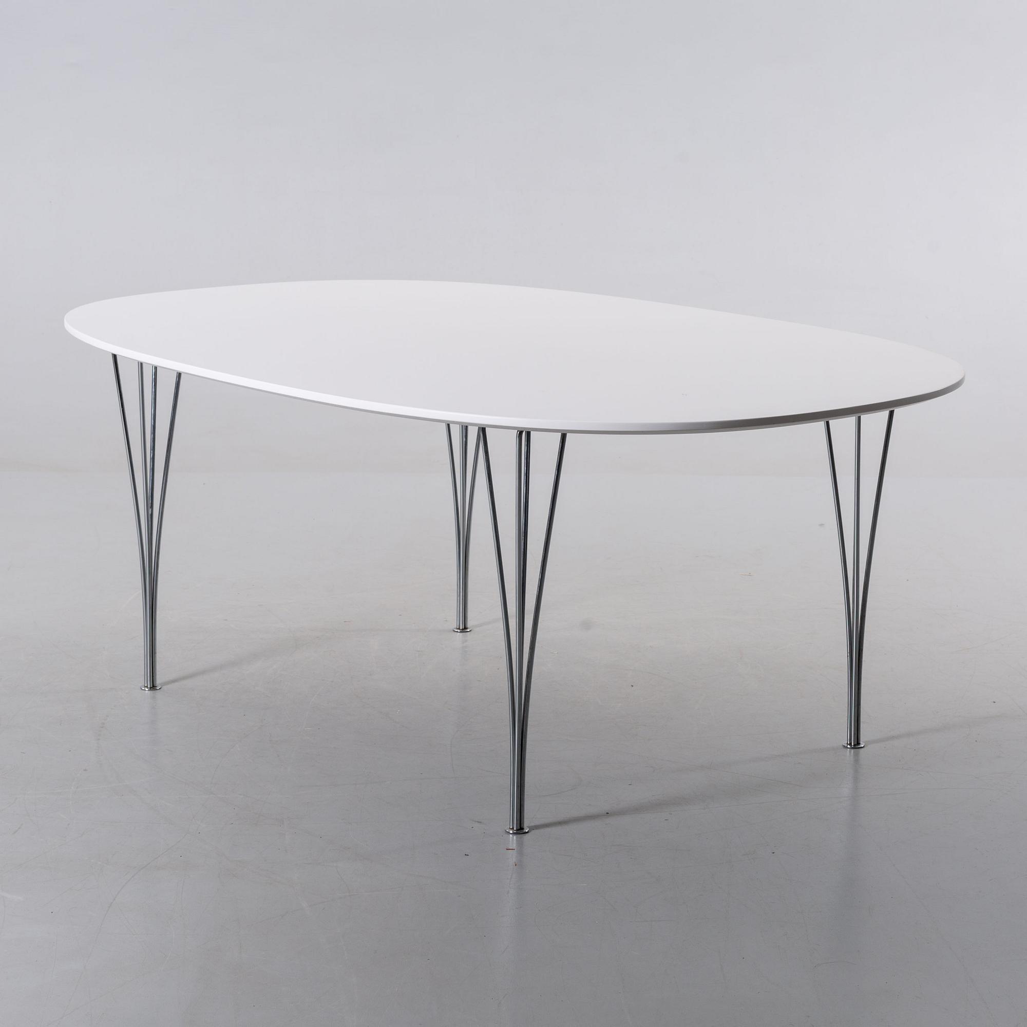 PIET HEIN och BRUNO MATHSSON, matbord, "Superellips", MIAB för Fritz Hansen, 1985.