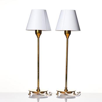 Josef Frank, a pair of table lamps model "2552", Firma Svenskt Tenn, Sweden.