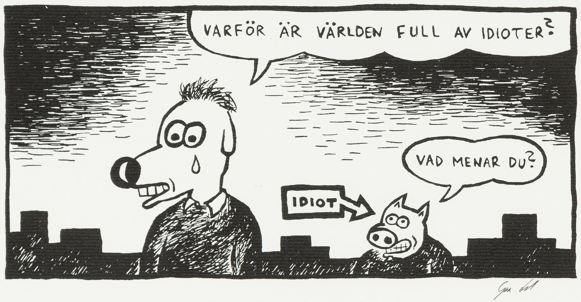 Gunnar Lundkvist, pigmentprint, signerad.