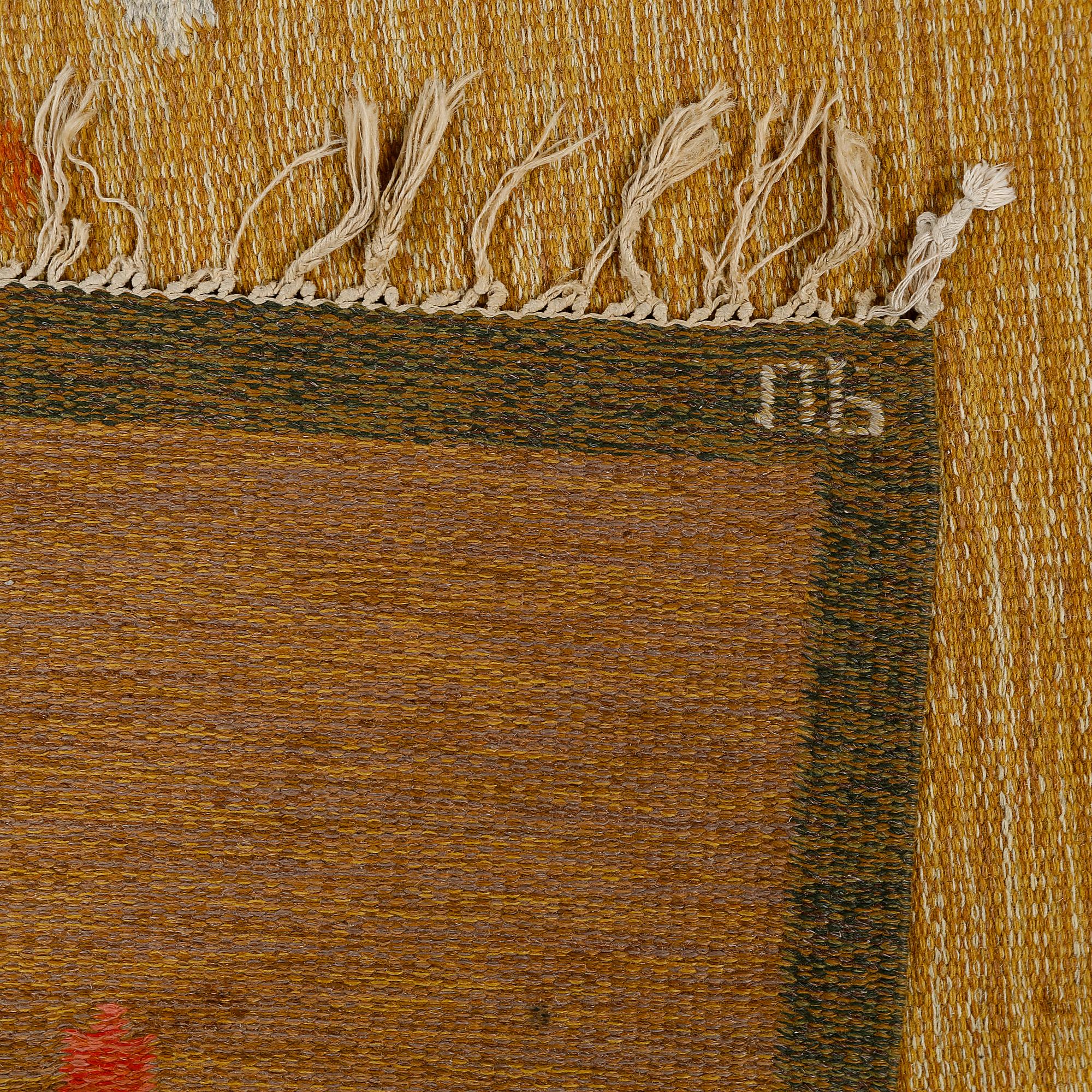 MATTA, rölakan, Ulla Parkdahl, signerad UP, 1900-talets andra hälft, 240x165 cm.