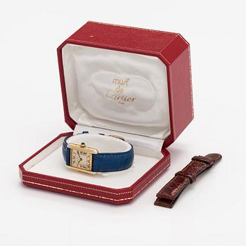 must de Cartier, Tank, rannekello, 21 x 20 mm.