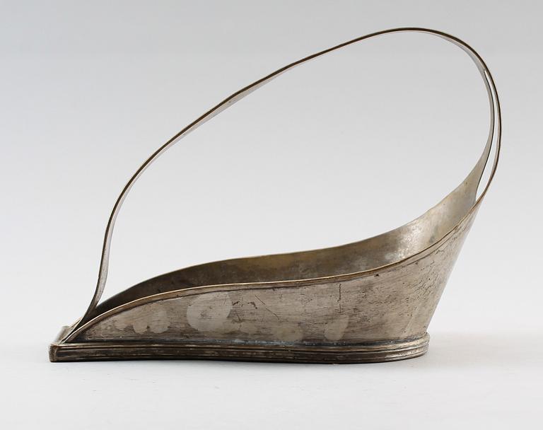 FLASKSTÄLL, försilvrad mässing, 1800-talets andra hälft.