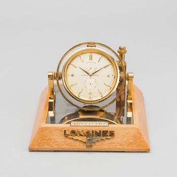 A table clock by Longines  Chronometre, 1950s.