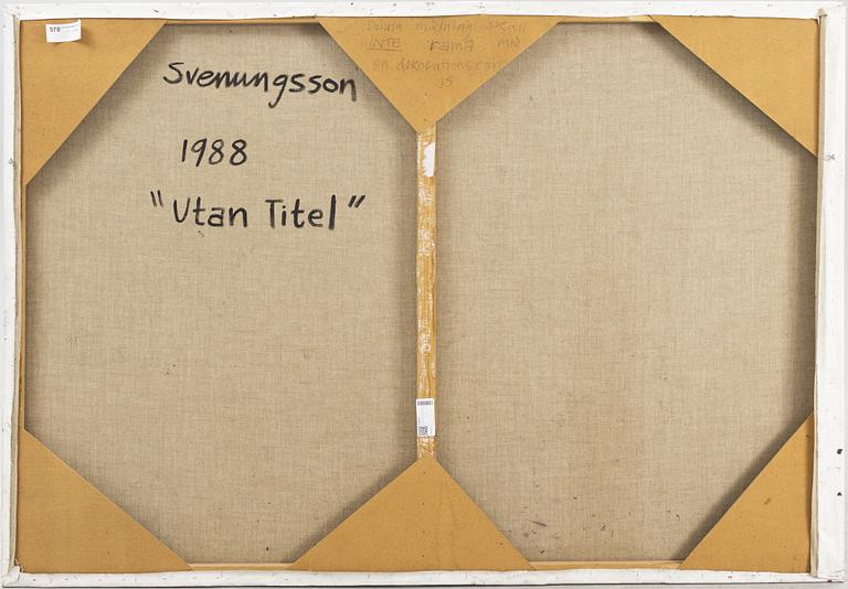 Jan Svenungsson, olja på duk, signerad och daterad 1988 a tergo.