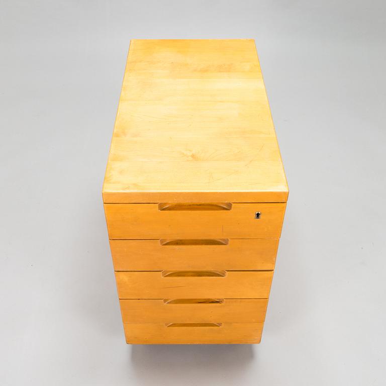 Alvar Aalto, An early 1930s 'B96' drawer unit for O.Y. Huonekalu- ja Rakennustyötehdas A.B. Finland.