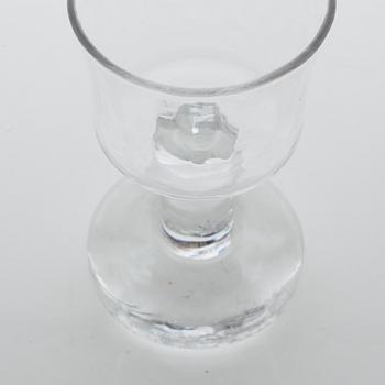 SERVISDELAR, 76 st, glas, bla "Rustica", Göran Wärff, Pukeberg, modellen lanserad 1967.
