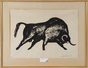 OKÄND KONSTNÄR, litografi, sign Vaquero Turcios.