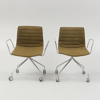 Lievore Altherr Molina, desk chairs, a pair, "Catifa 46", Arper, Italy.
