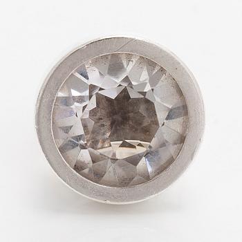 Elis Kauppi, ring, silver och bergskristall, Kupittaan Kulta, Åbo.