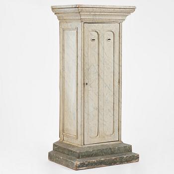 A Swedish column-shaped cabinet 19 th century.