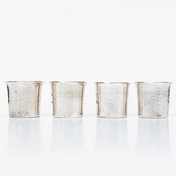 Lennart Råström, Four silver cups, CG Råström, Stockholm 1987.