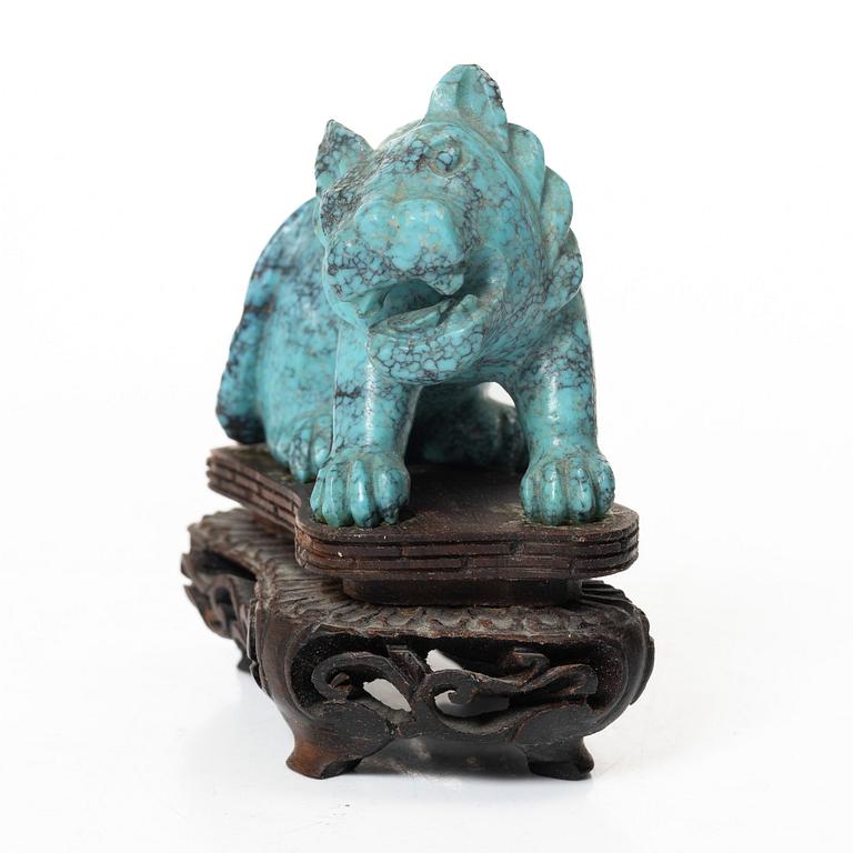 A well sculptured figure of a Lion or a Tiger, China, 20th century.