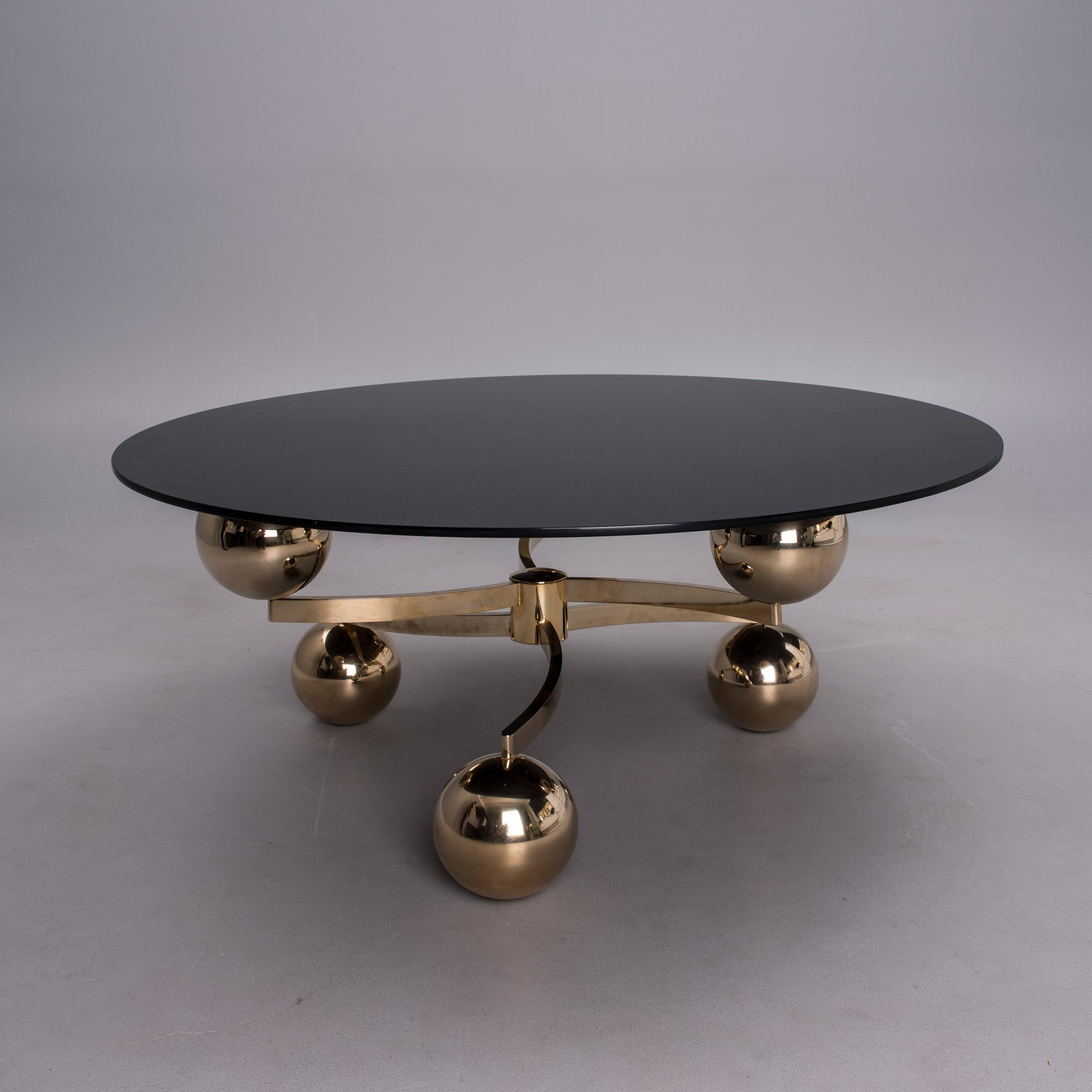 BORD, glas och mässing, "Sputnik Coffee Table", 1900-talets senare hälft.