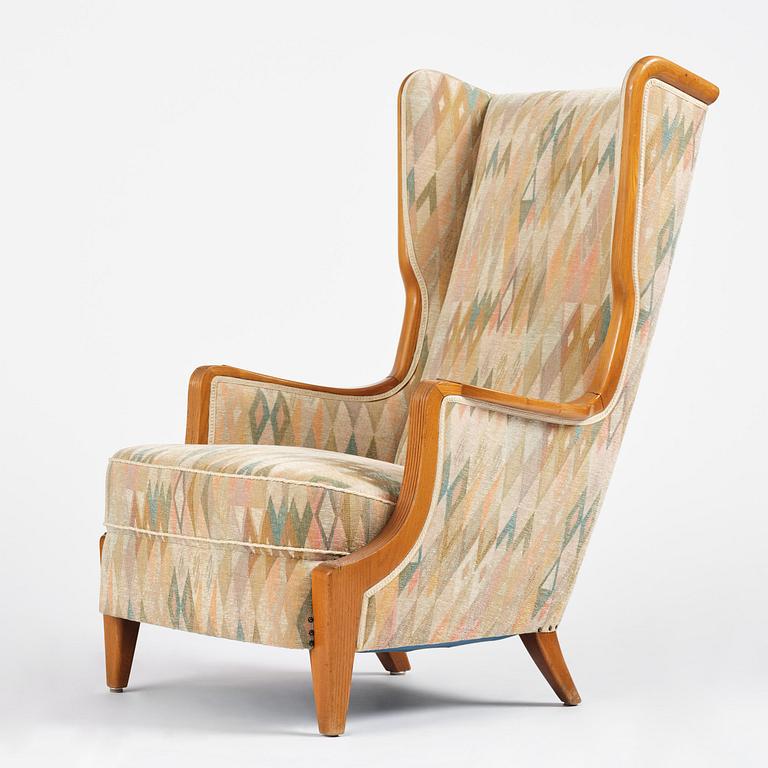 Elias Svedberg, a rare "Eftermiddag" (Afternoon) armchair, Nordiska Kompaniet, Sweden, ca. 1937.