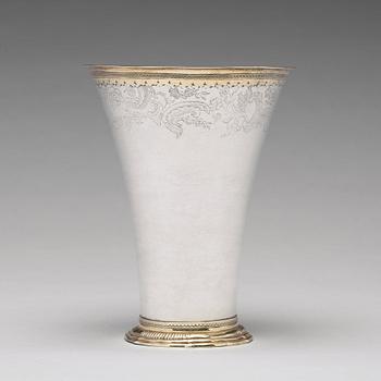 A Swedish 18th century parcel-gilt silver beaker, possibly Lars Petter Hackzell (1768-1771(-72)), Örebro 1769.