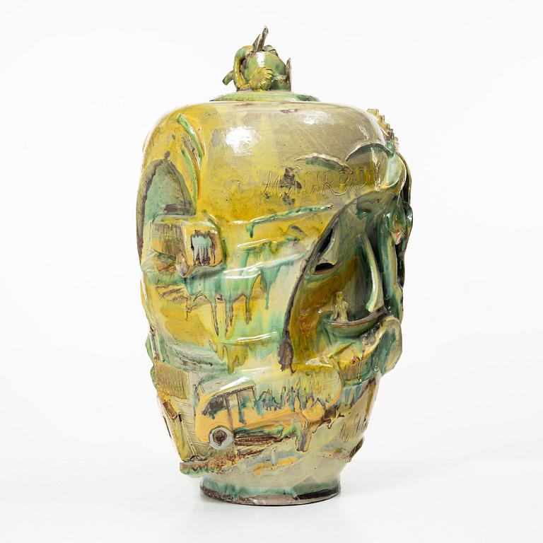 Allan Ebeling, a large lidded vase, 1950.