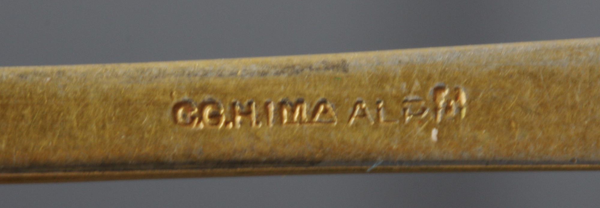 MOCCASKEDAR, 12 st, förgyllt silver, C.G Hallberg,
12 nysliver tillkommer.