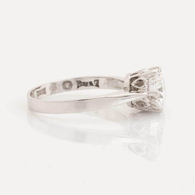 Brilliant cut diamond ring, 1,55 ct.