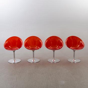 STOLAR, 4 st, "Eros" Philippe Starck för Kartell, märkta.