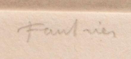 Jean Fautrier, etsning, signerad och numrerad 5/50.