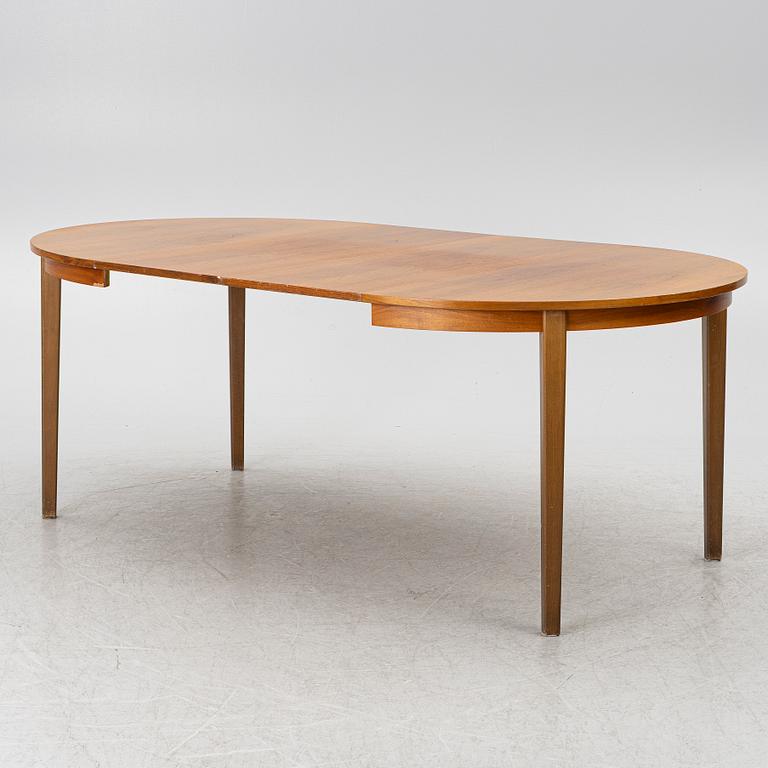 Carl-Evert Ekström, dining table with four chairs, AB Johansson & söner, Hyssna. Mid-20th century.