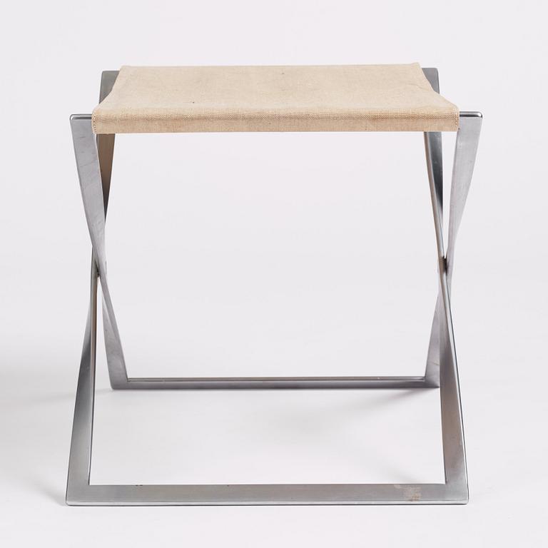 Poul Kjaerholm, a 'PK91' folding stool, edition E Kold Christensen, early 1960s.