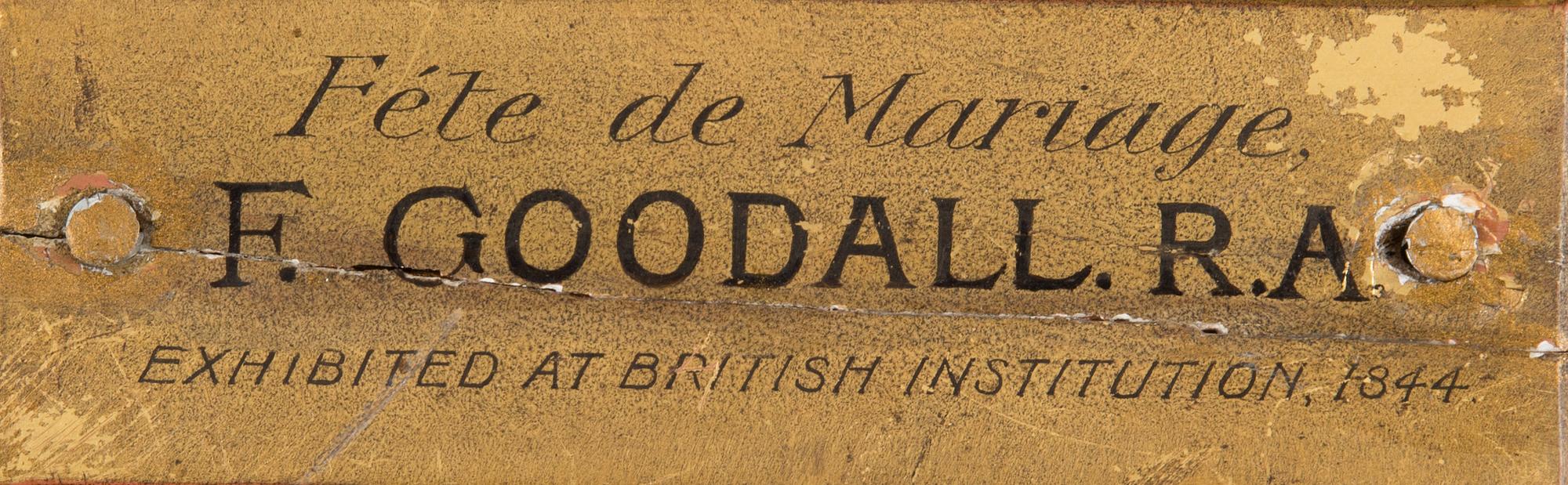 FREDRICK GOODALL, BRÖLLOPSSCEN.