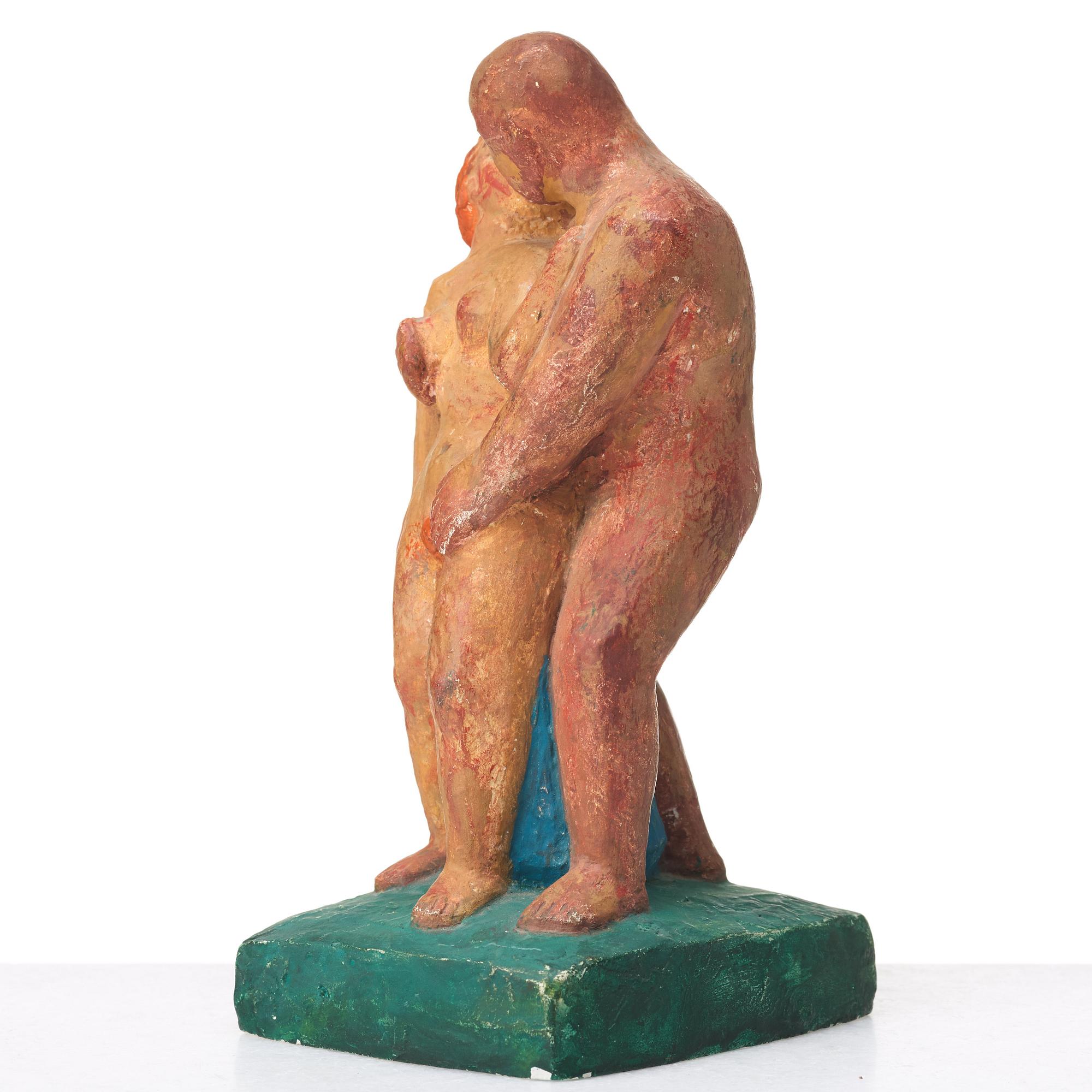 BROR HJORTH, sculpture, painted plaster, signed, numbered 1/10 and dated 1965.