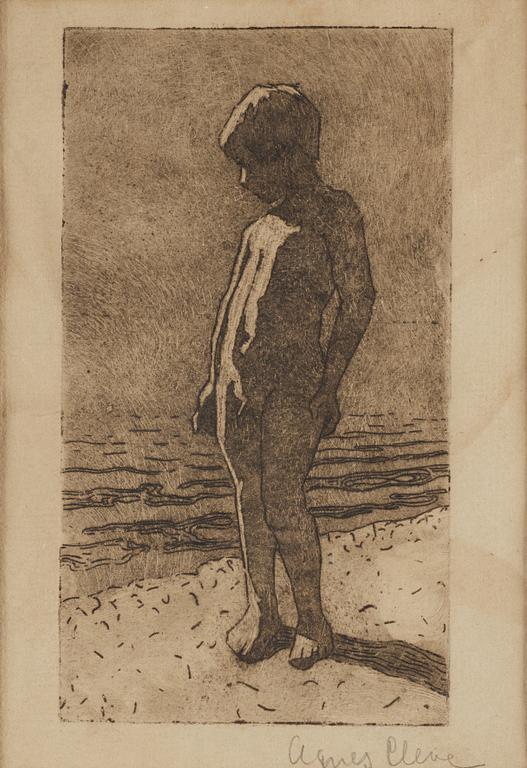 Agnes Cleve, etching, signed.