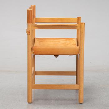 Børge Mogensen, an oak and natural leather armchair, "Öresund", Karl Andersson & Söner.