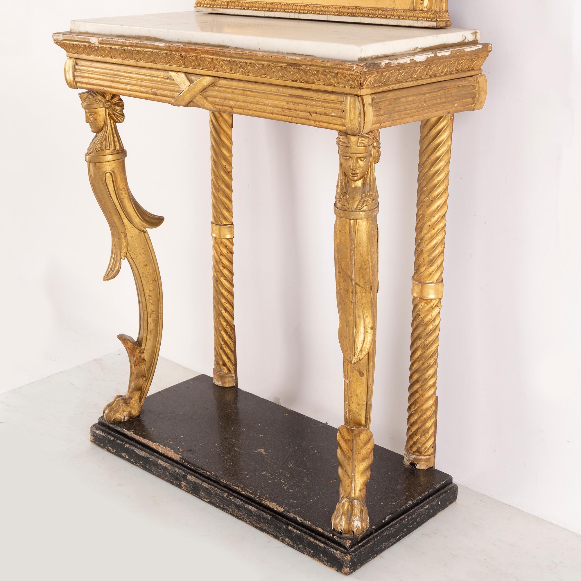 SPEGEL OCH KONSOLBORD, Empire, Sverige, 1800-talets första hälft.