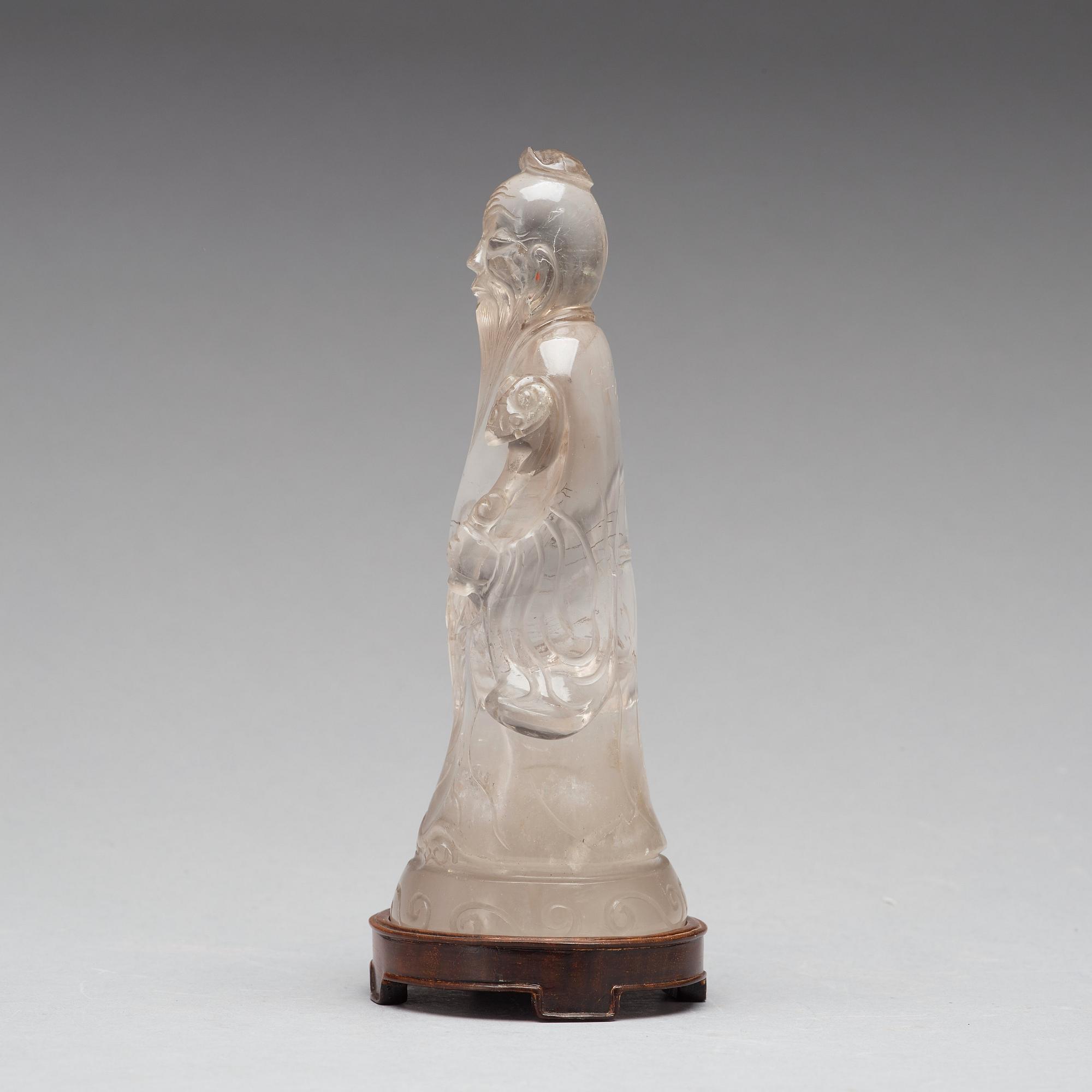 FIGURIN, bergkristall. Sen Qing dynasti.