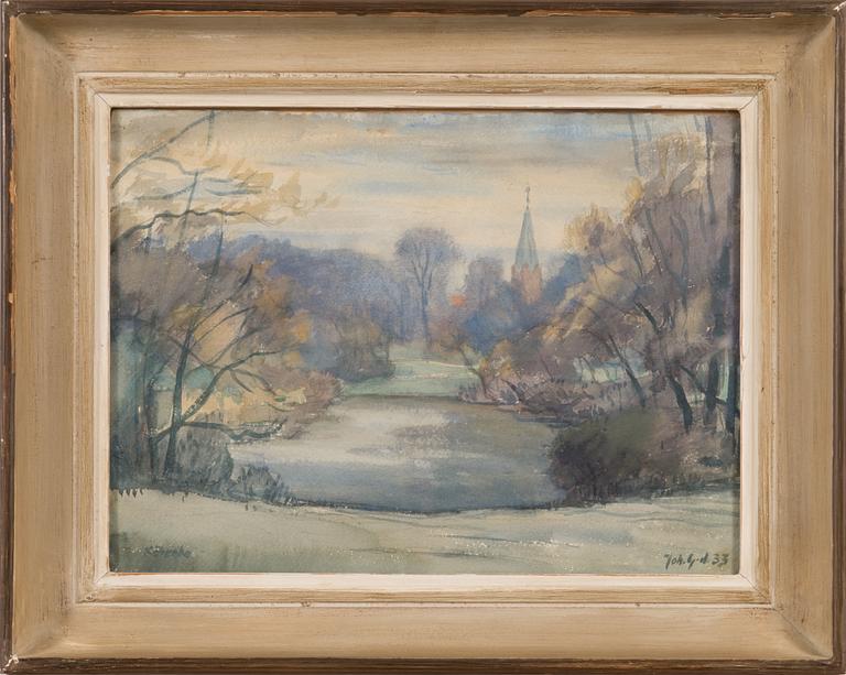 Johannes Gebhard, water colour, signed and dated-33.