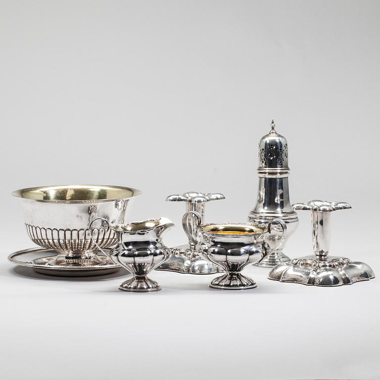 PARTI NYSILVER, 6 delar, Sverige/England 1900-tal.
