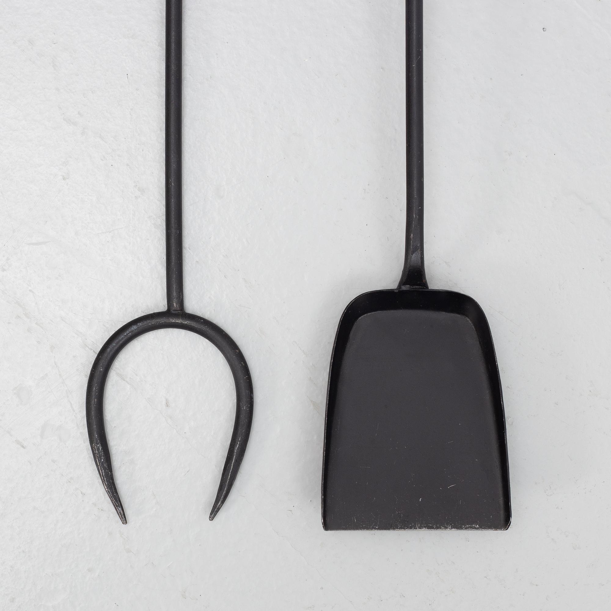 Gunnar Ander,  brasutensilier/brasset, 3 delar, Ystad Metall, 1900-tales andra hälft.