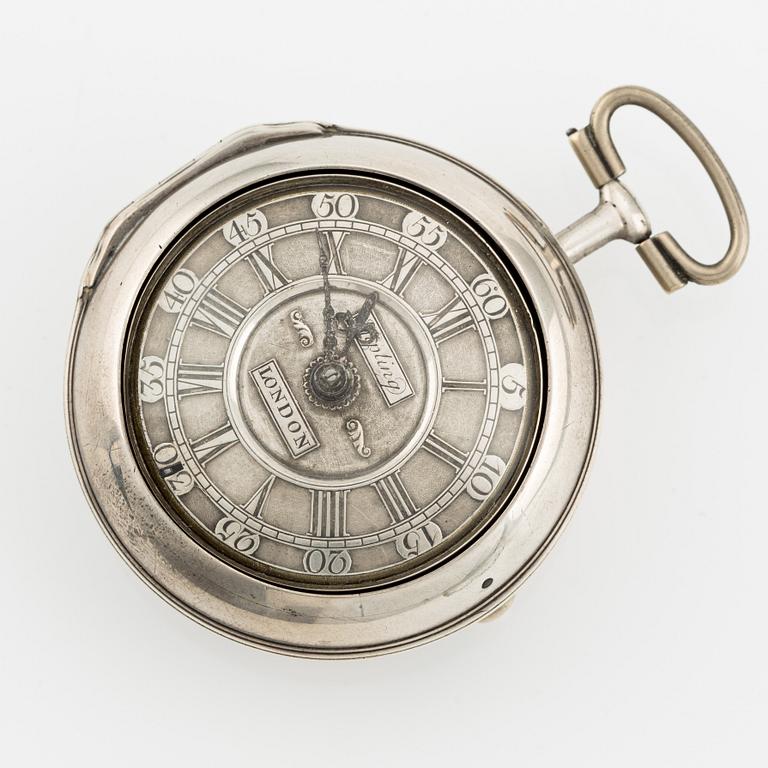 William Kipling (1705-1737), London, pocket watch, 42 mm.