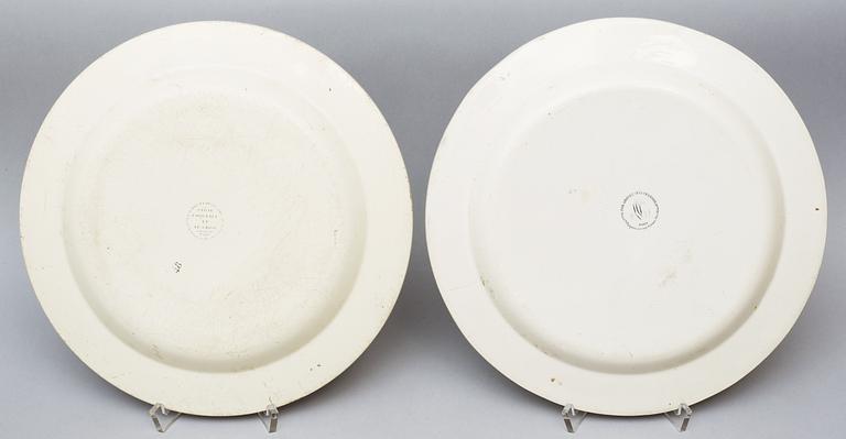 A set of 10 French dinner plates, Criel, early 19th Century.