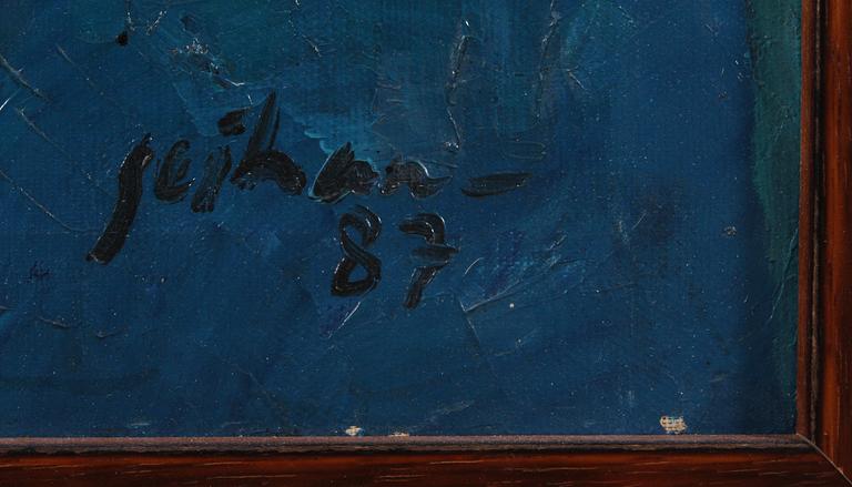 JEIHAN SUKMANTARA, olja på duk, sign o dat "87".