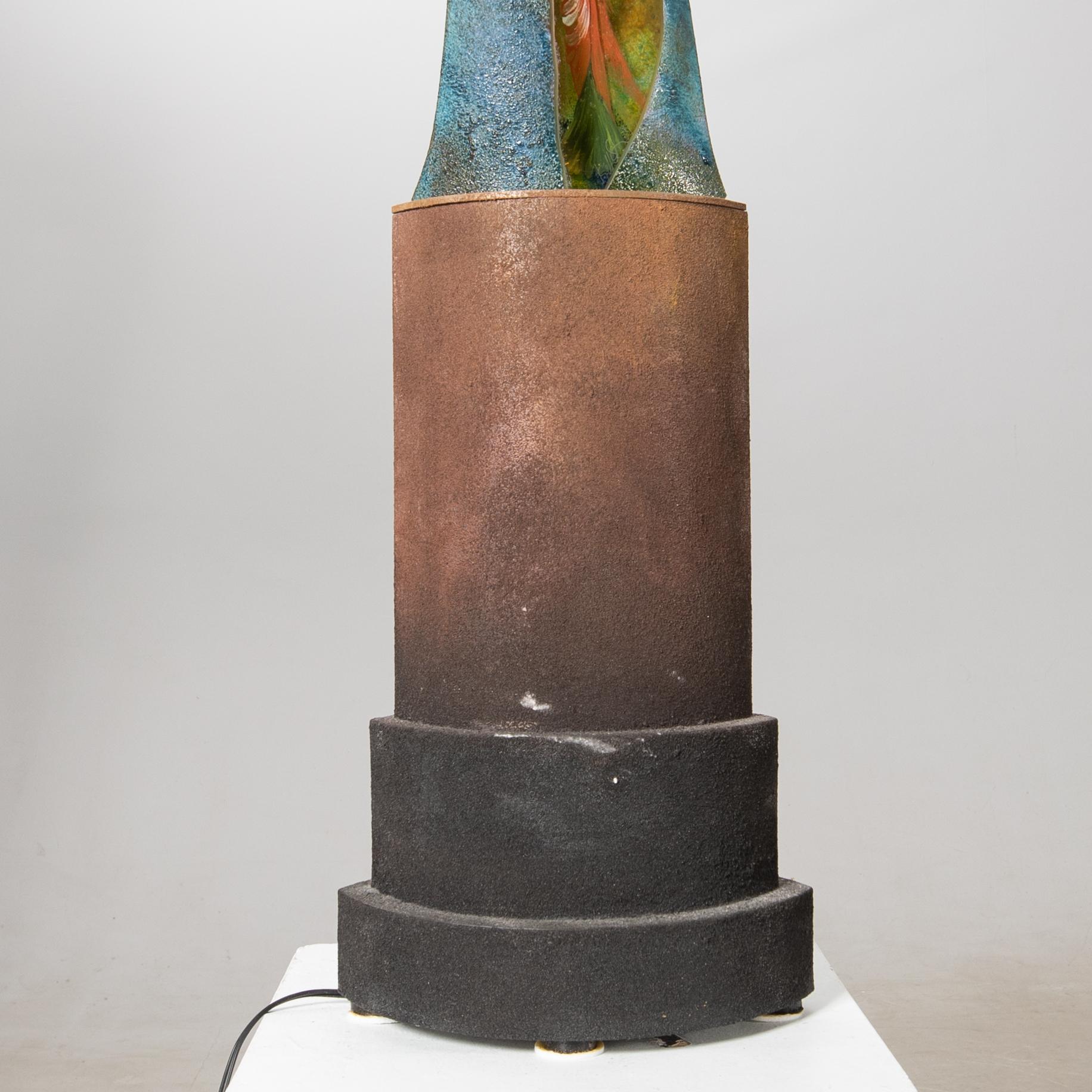 Kjell Engman, "Man in Trenchcoat", unique sculpture, from the series "Catwalk", cast glass, Kosta Boda.