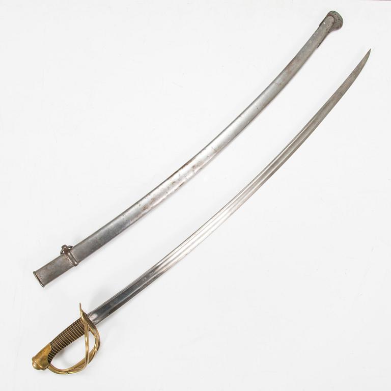 A French cavalry sabre model 1822.