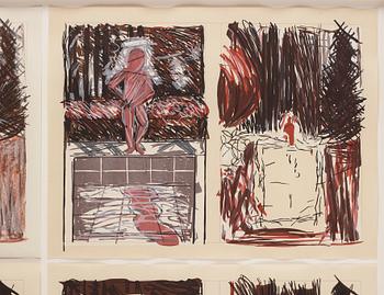 Jennifer Bartlett, kompletta serien av 4 serigrafier och träsnitt (samramade), 1983. En signerad och numrerad 48/68.