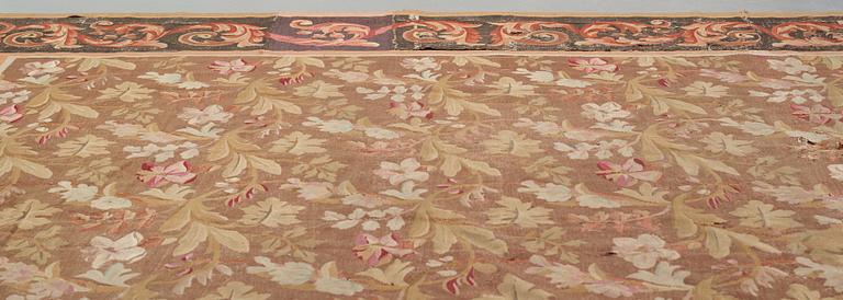 A CARPET, tapestry weave, ca 415,5-419 x 392-396 cm, Aubusson, France, the age of Louis Philippe, around 1840.