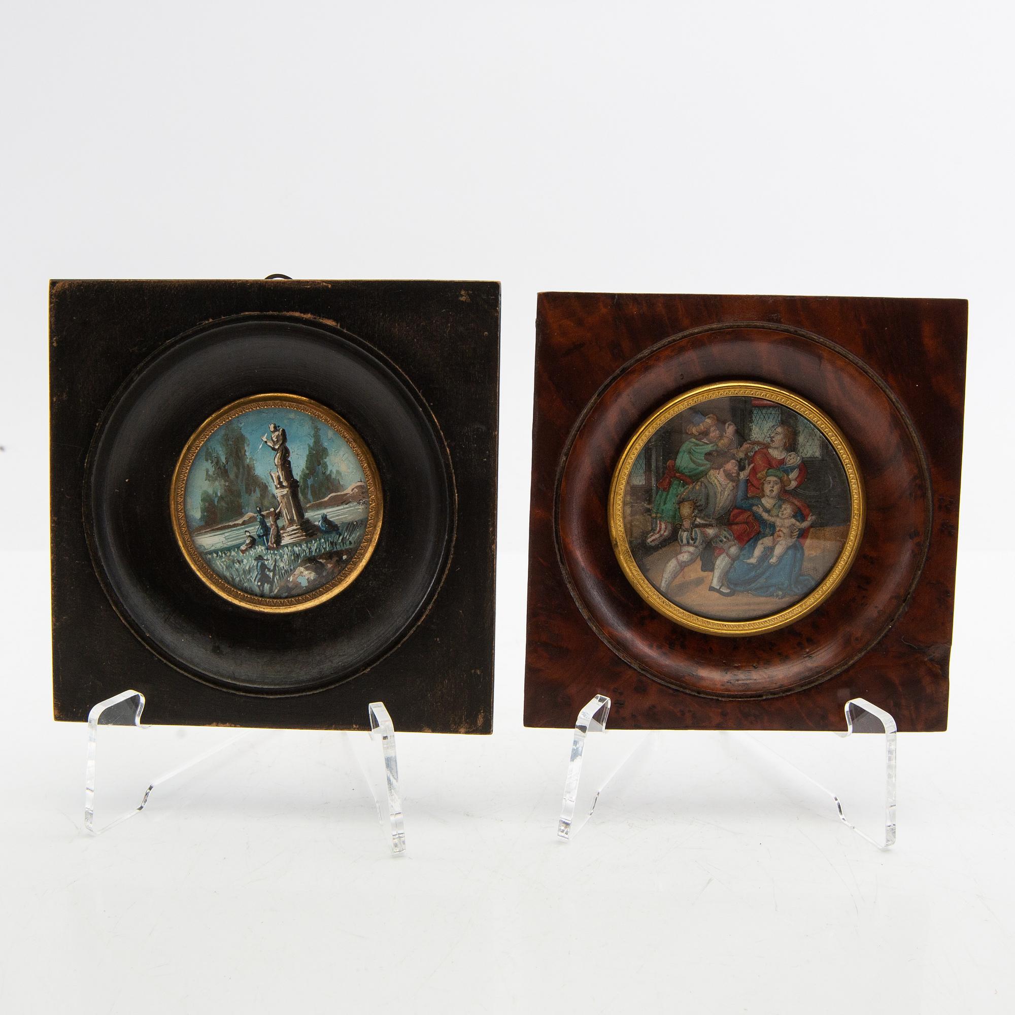 A collection of miniatures 5 pcs 17th/18th century.