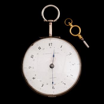 SPINDELUR, silver, Eardley Norton, London, omkring år 1800.