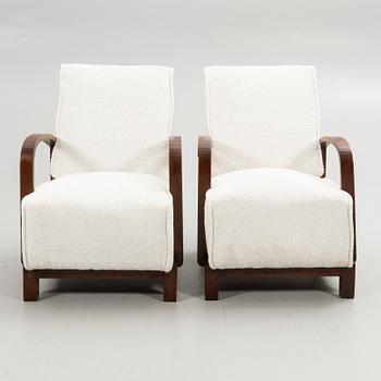 Armchairs, a pair, Art Deco style, 20th century.