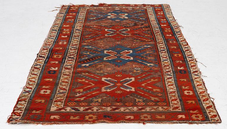 Matta, Kazak, antik, 1800-talets andra hälft. ca 205 x 105 cm.