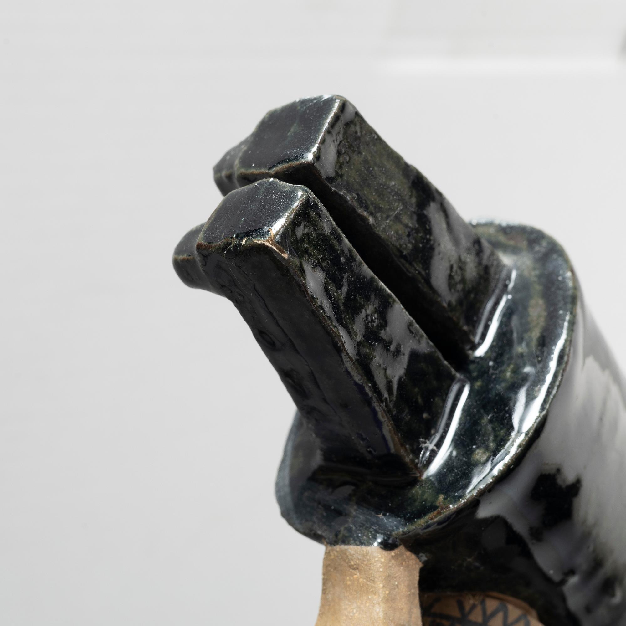 Lisa Larson, a stoneware figurine, 'Samhällsbedatten', Gustavsberg, Sweden.